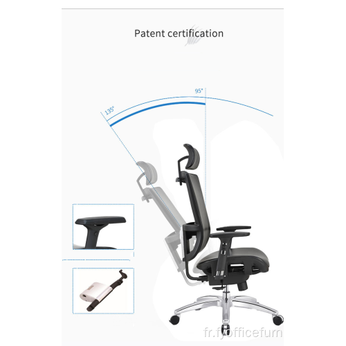 Chaise de bureau en cuir de direction ergonomique de haute qualité à prix de gros